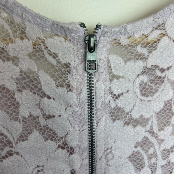 Lavender Sleeveless Lace Mini Dress Spring Summer Garden Party - Picture 6 of 6